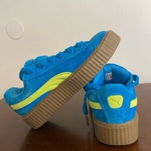 Puma Kids Blue and Yellow Sneakers